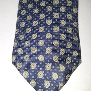 VINTAGE CHAPS BY RALPH LAUREN 100% SILK NECKTIE - CLASSIC GEOMETRIC PATTERN